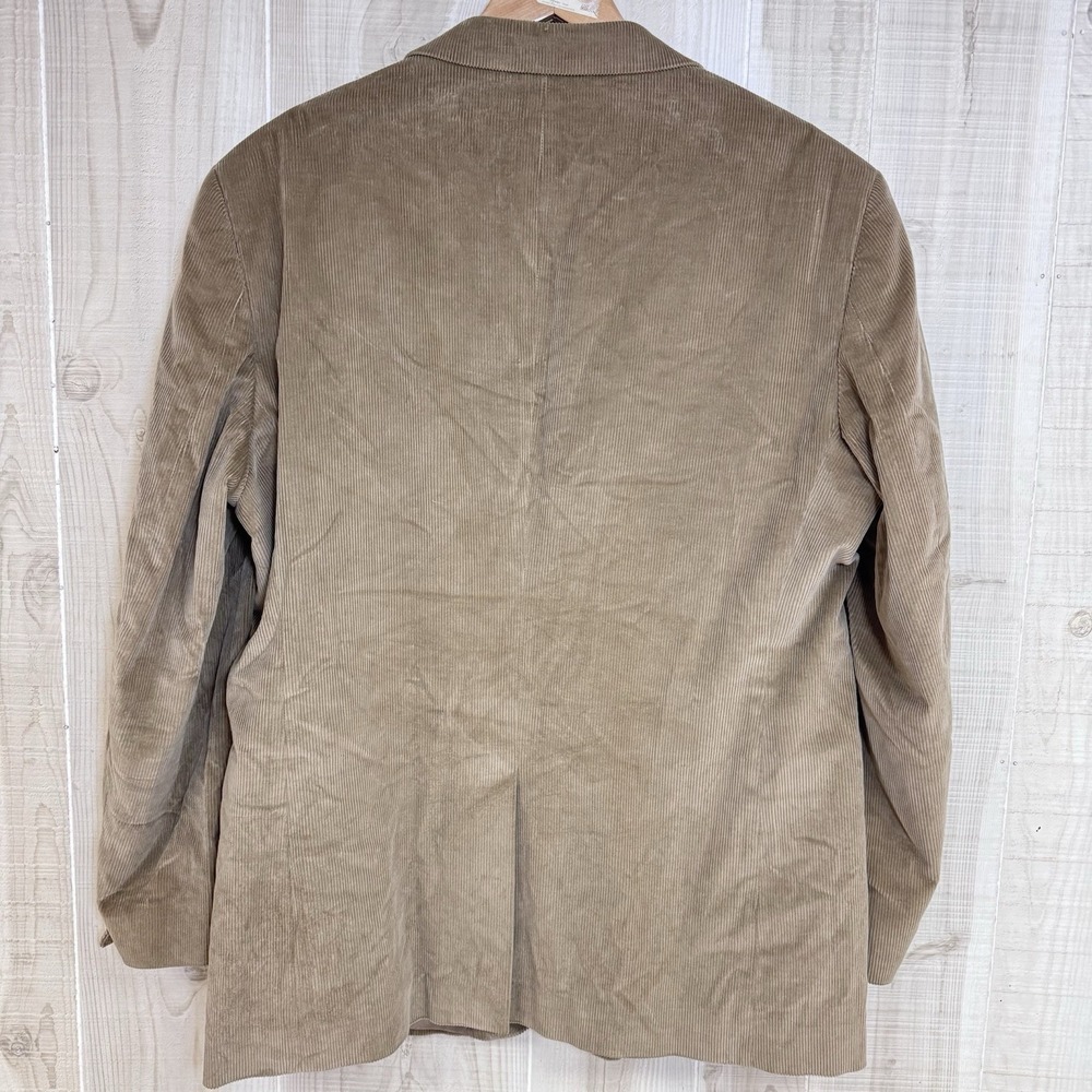 VTG Stafford 44R Men's Blazer Jacket Tan Classic Fit Sport Coat Corduroy Cotton - Picture 2 of 11